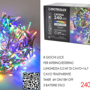BATTERY LIGHTS LED 240 MULTICOLOUR884246