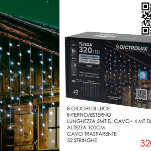 DROP LIGHT WHITE 4 METERS 320 LED 448318
