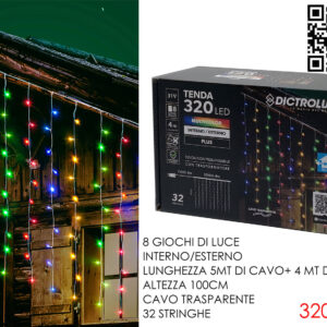DROP LIGHTS 320 LED 4 METERS MULTICOLOUR 448349