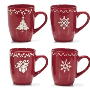 CHRISTMAS MUGS 35CL 4 ASSORTED 468873