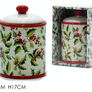 BISCUIT JAR CHRISTMAS DECORATION 10X17CMS 434458