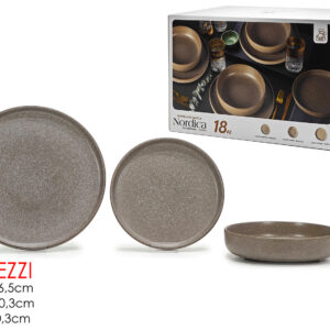 DINNER SET 18 PIECE NORDICA TORTORA 587086