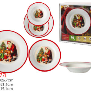 CHRISTMAS DINNER SET 18 PIECE SANTA’S GIFTS 450069