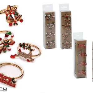 CHRISTMAS SET 4 TISSUE HOLDER 244538