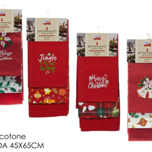 SET THREE CHRISTMAS CLOTHS 45 X 65CMS 4 ASS.492083