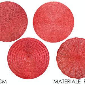 ROUND TABLE MAT 38CMS RED 282066