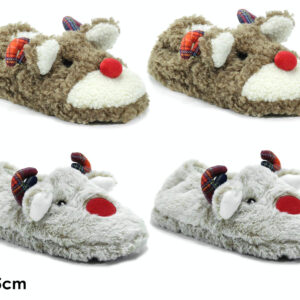 CHRISTMAS REINDEER SLIPPER ASS 442064