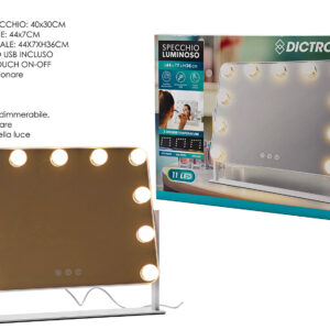 MIRROR WITH 11 LED ;IGHTS 40 X 30CMS 583736