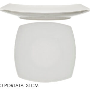SQUARE PLATE WHITE  022282