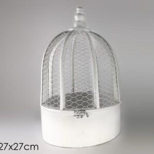 LARGE ROUND CAGE WHITE 046156