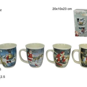 FOUR XMAS MUGS IN BOX 328473