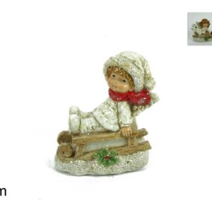 GLITTER ANGEL ON SLEDGE 660382