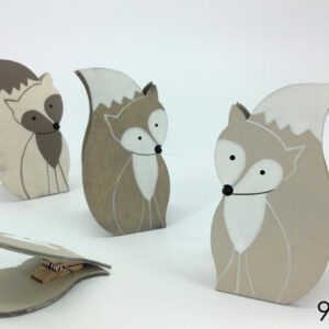 PEG WOODEN FOX DECORATION 044329
