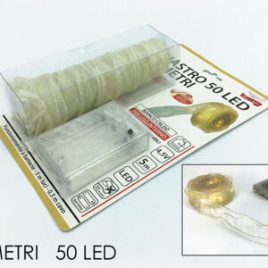 RIBBON 5MT W/LIGHTS BATT. WHT 053062