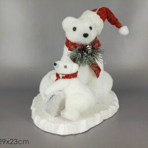 BEAR WITH CUB AND SCARF 167653