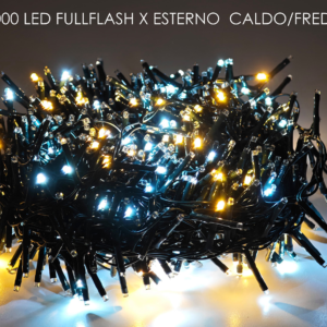 1000 LED LIGHTS FULL FLASH W/WHITE & WHITE 437015