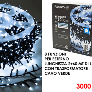 CHRISTMAS LIGHTS 3000 LED WHITE 492779