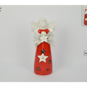 CERAMIC ANGEL W/BOW LIGHTS 632877