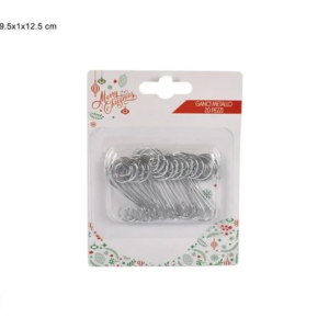 METAL CHRISTMAS HOOKS SILVER 034119