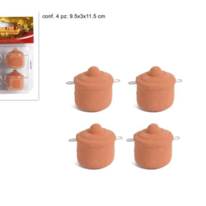 SET FOUR TERRACOTTA POTS 040818