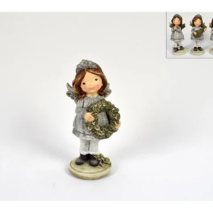 GREY ANGEL WITH COLUMN GLITTER 074461