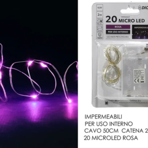LED WIRE20 LIGHTS PINK  296193