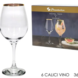 SET SIX GOLDEN WINE GLASSES 472686