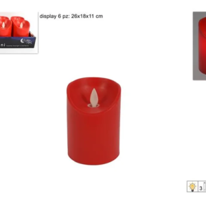 BATTERY CANDLE RED 843556
