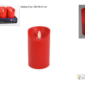 BATTERY CANDLE RED 843587