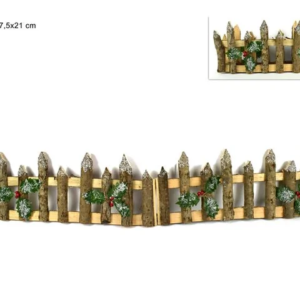 WOODEN FENCE WITH LEAVES 855559
