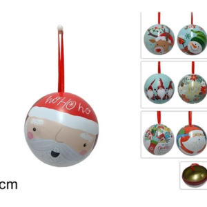 BOX METAL XMAS TREE BAUBLES 180847