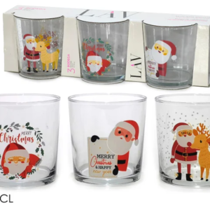 SET THREE CHRISTMAS GLASSES 239731