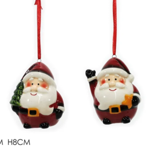 HANGING CERAMIC FATHER CHRISTMAS 240967