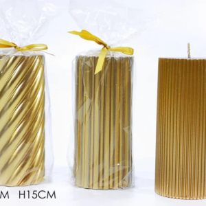 GOLD CYLINDER CANDLE 368135