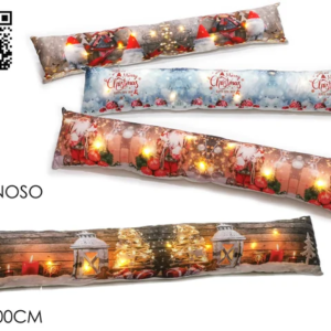 CHRISTMAS DOOR WIND STOPPER W/LIGHTS 369835