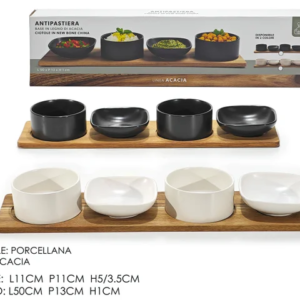 SET 4 PIECES ANTIPASTO BOWLS ON TRAY 538712