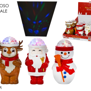 Christmas Characters, Battery Operated, Light/Musical, H16cm, 3 Assorted in Display