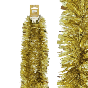 Christmas Decorative Tinsel 2m, Gold