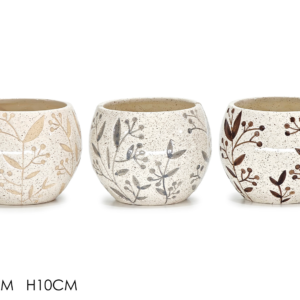 Cachepot Ø13 x H10cm, 3 Assorted