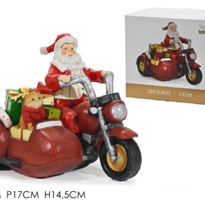 34. Santa Claus on motorcycle, H 14.5 cm