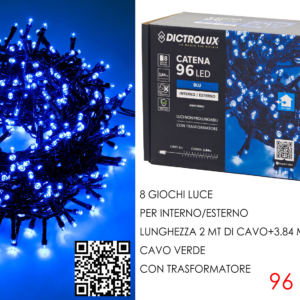 96 blue LED outdoor lights, programmable