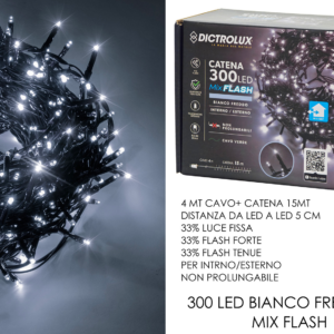 300 mixed flashing outdoor lights, cool white