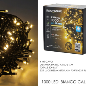 1000 Mixed Flashing Outdoor Lights, Warm White
