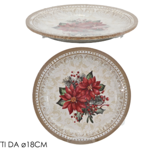 Set of 6 Christmas Plates, 18cm