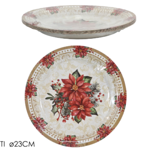 Set of 6 Christmas Plates, 23cm