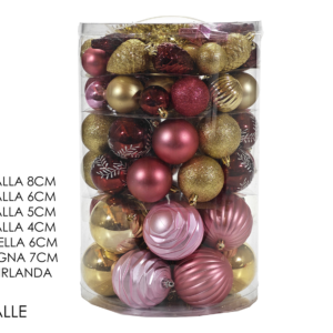 82 MIXED COLOUR BAUBLES WITH ACCESSORIES