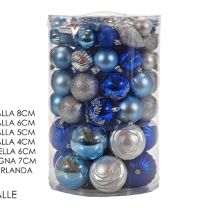 82 MIXED COLOUR BAUBLES WITH ACCESSORIES