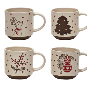 Christmas Mug 40cl, 4 Assorted