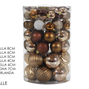 82 MIXED COLOUR BAUBLES WITH ACCESSORIES