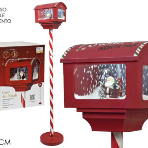 Christmas Postbox, Light/Sound/Moving, Santa, H150cm
